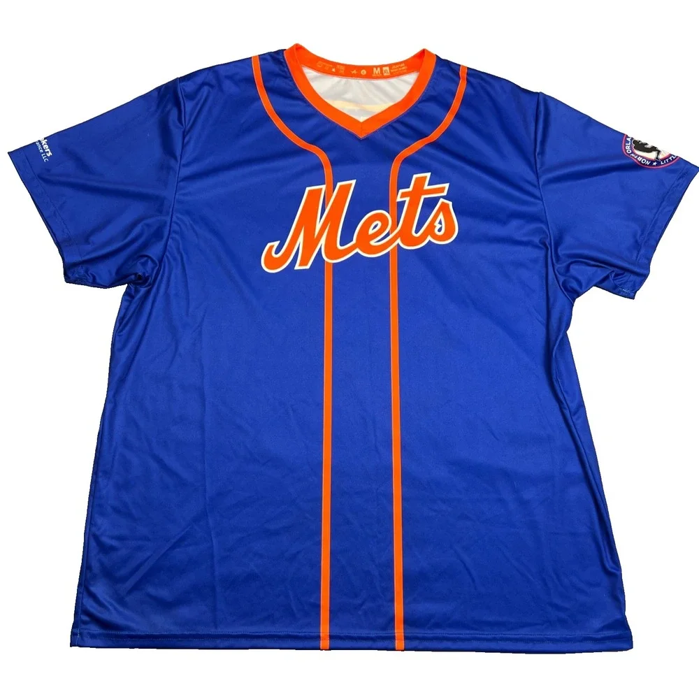 MLB New York Mets Jersey Shirt Mens XL Blue Little League Pullover Top